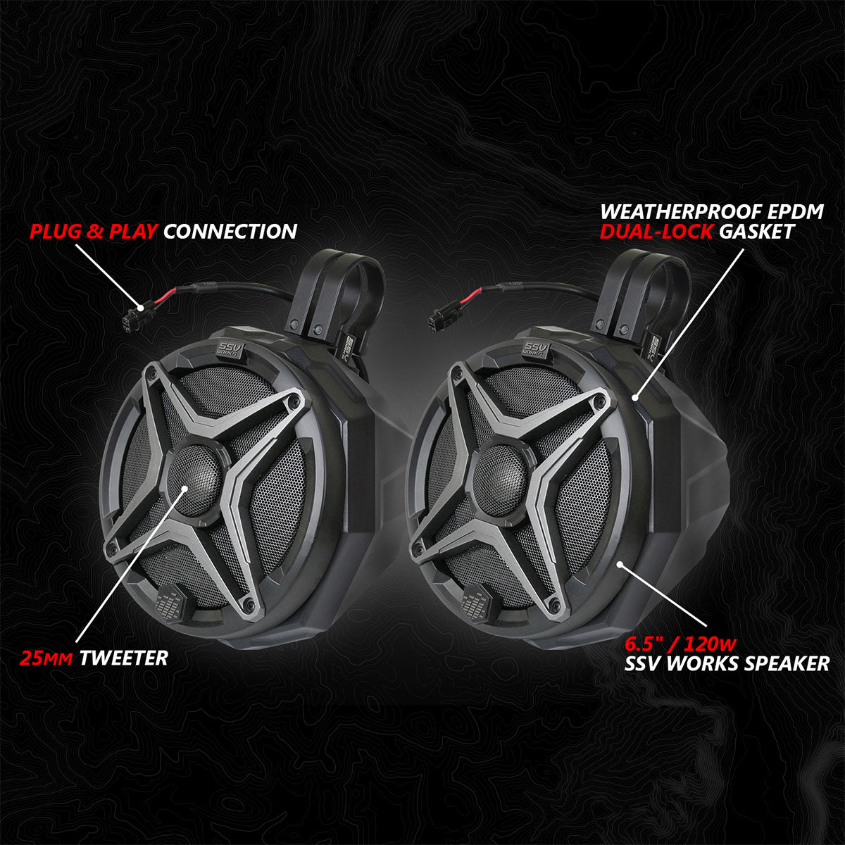 2024-2026 Can-Am® Maverick R, Phase-2 A-Spec 800watt 4-Speaker System