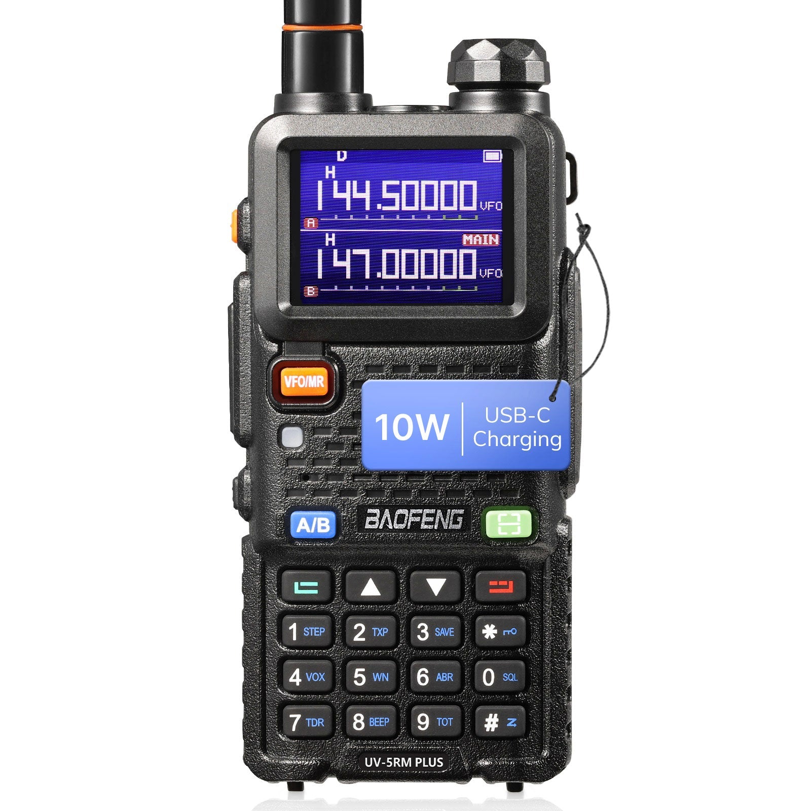 Baofeng UV-5RM BBO | Multi-Band | Airband | 10W | NOAA | 2500mAh Battery | USB-C Charging (Race & Offroad Programmed)