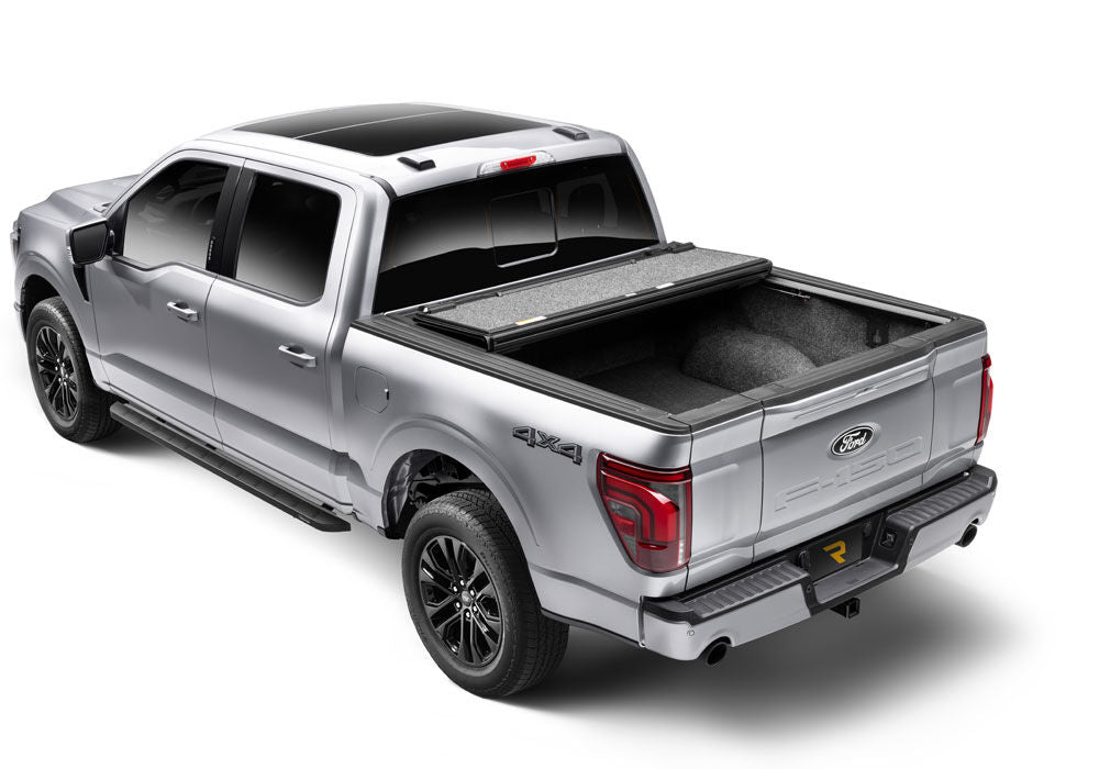 Tonneau Cover RealTruck NASCAR Edition 2021-2026 Ford F-150 5 Foot 7 Inch Bed Crew (Includes Lightning) Matte Black Finish