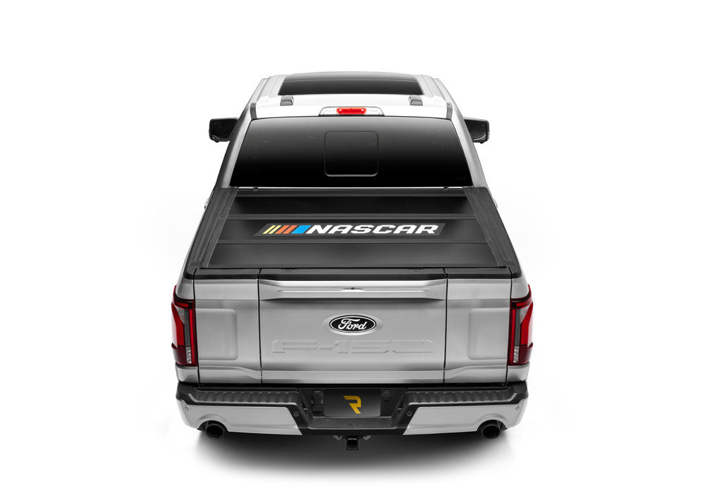 Tonneau Cover RealTruck NASCAR Edition 2019-2027 (New Body Style) Ram 5 Foot 7 Inch Bed Crew Cab Without RamBox Without Multifunction Tailgate Matte Black Finish