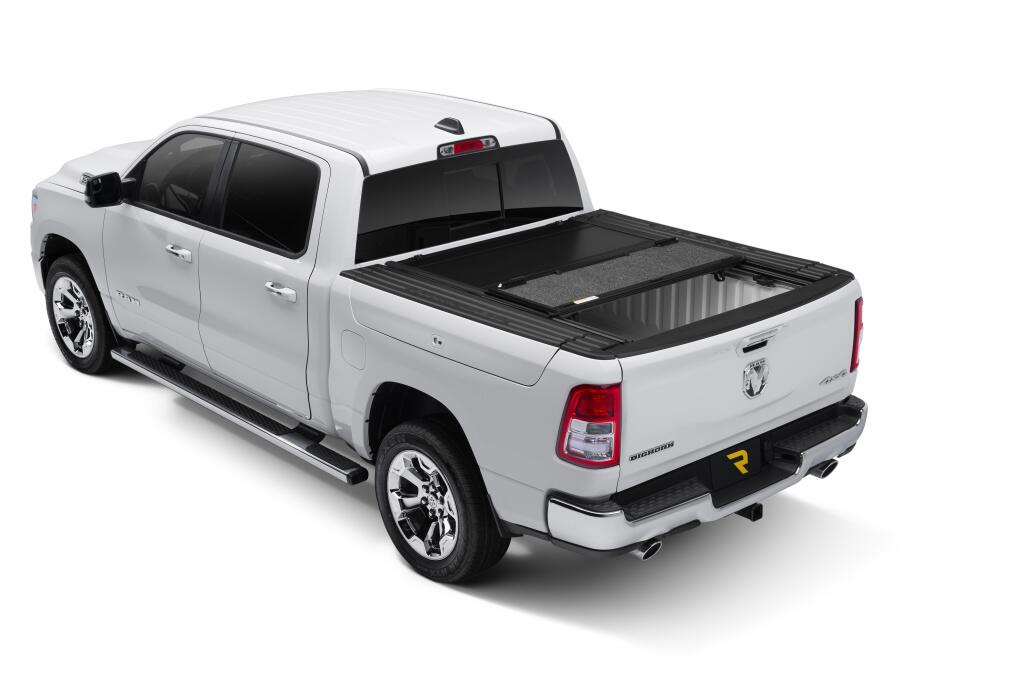 Tonneau Cover Ultra Flex 2019-2026 (New Body Style) Ram 5 Foot 7 Inch Bed Crew Cab With RamBox Without Black Track System Black Textured UnderCover