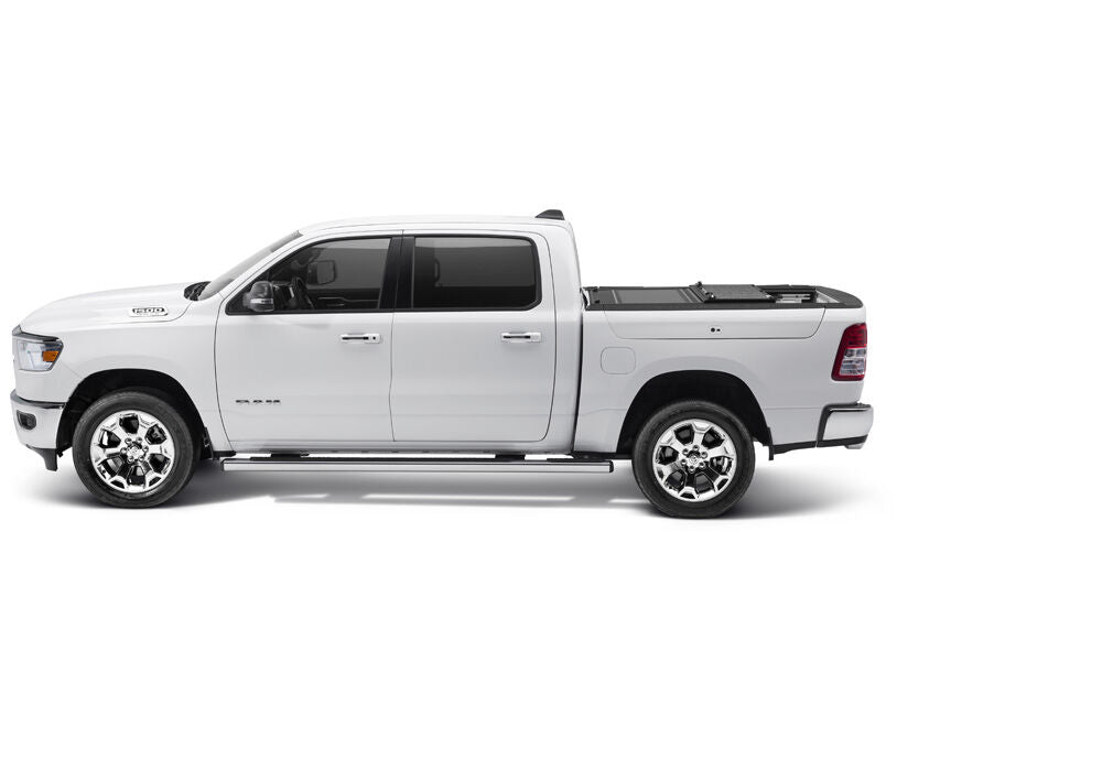 Tonneau Cover Ultra Flex 2019-2026 (New Body Style) Ram 5 Foot 7 Inch Bed Crew Cab With RamBox Without Black Track System Black Textured UnderCover