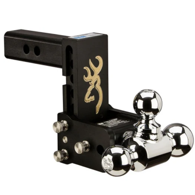 B&W Trailer Hitches Tri-Ball Mount Hitches 2" Adj Ball Mount 5" Drop/5-1/2" Rise, Browning™ Model TS10048BB