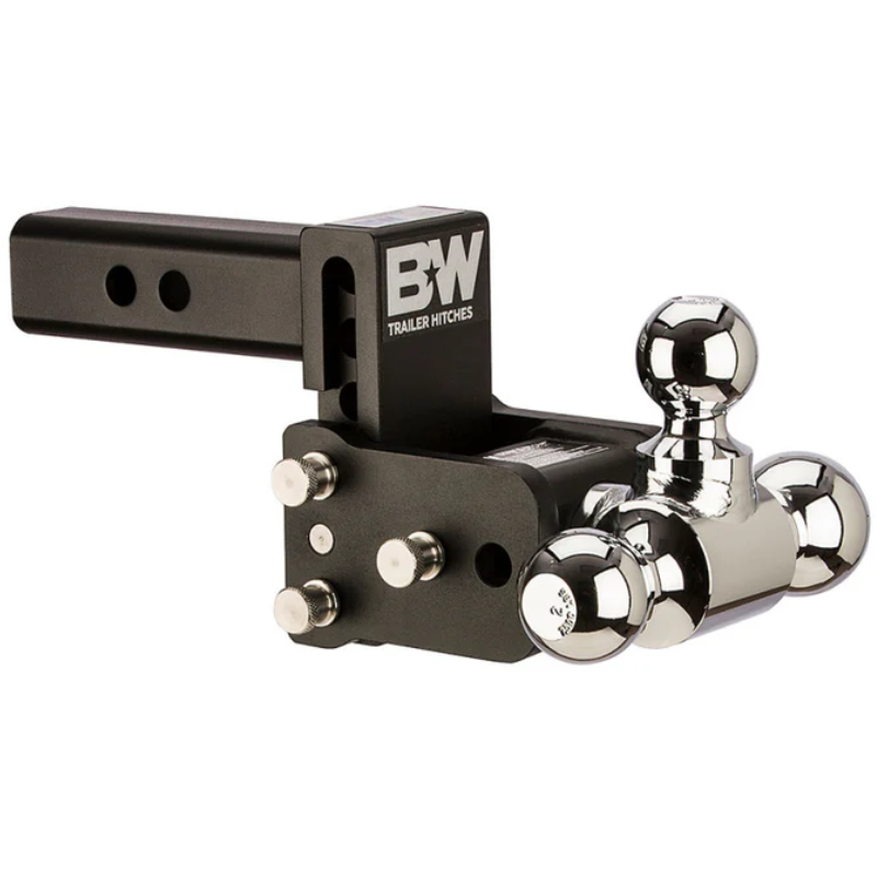 B&W Trailer Hitches 2" Tow & Stow 3" Drop Tri-Ball Black Model TS10047B
