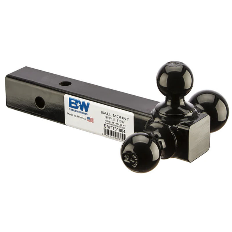 B&W Trailer Hitches 10K Triple Tow Ball Mnt-Pcwbag Model BMTT31004