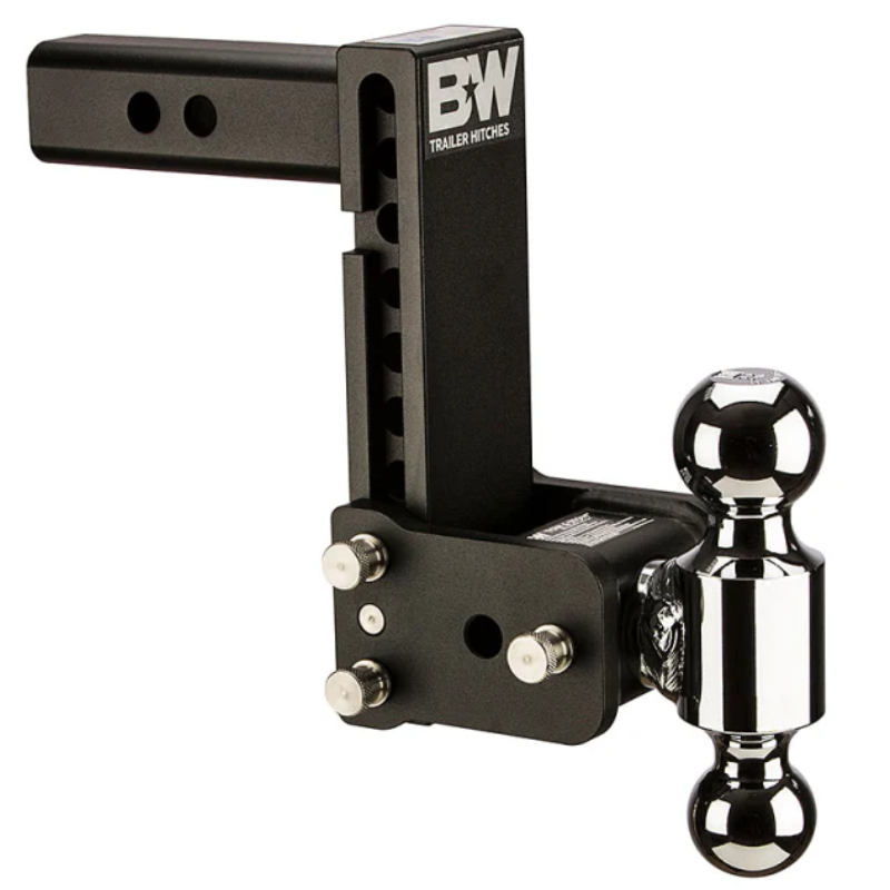 B&W Trailer Hitches Dual Ball Mount Hitches 2" Adj Ball Mount 7" Drop/7-1/2" Rise, Black Model TS10040B