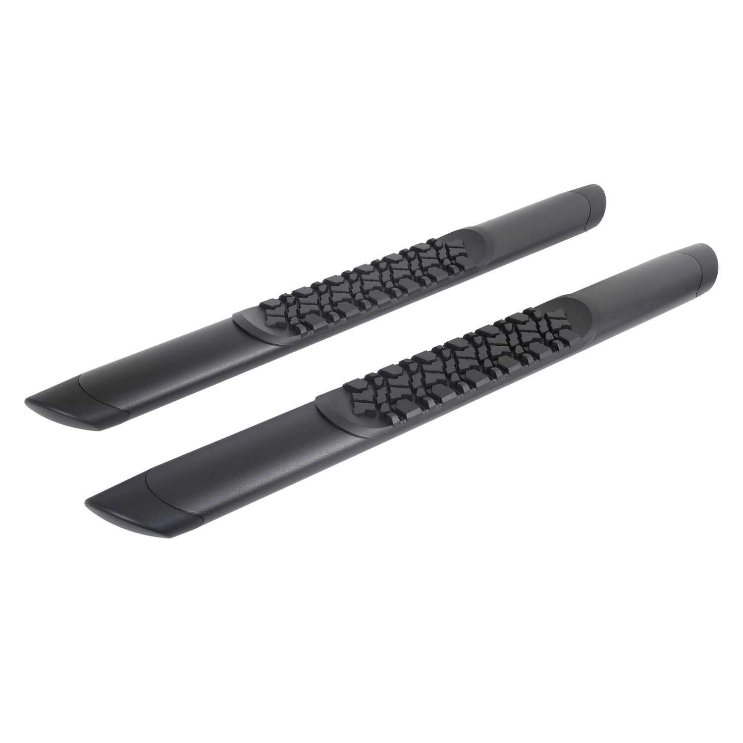 V3 Series Aluminum 5 Inch Elipse Side Steps with Mounting Brackets Textured Black 2021-2025 Ford Bronco 2 door Go Rhino