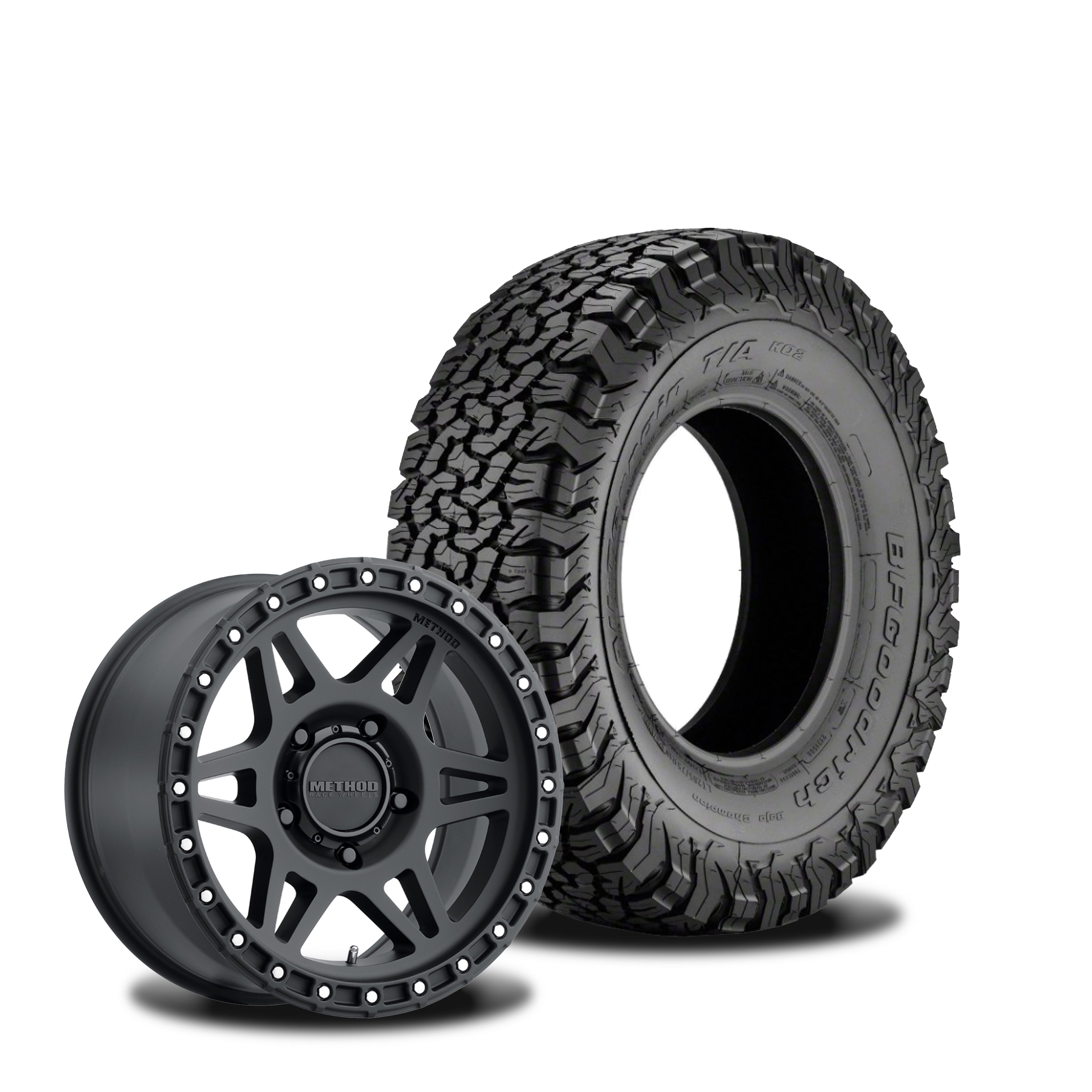 Method 312 17x8.5 Matte Black 5x5 | BFG 315/70R17 All Terrain KO2 | Mounted & Balanced