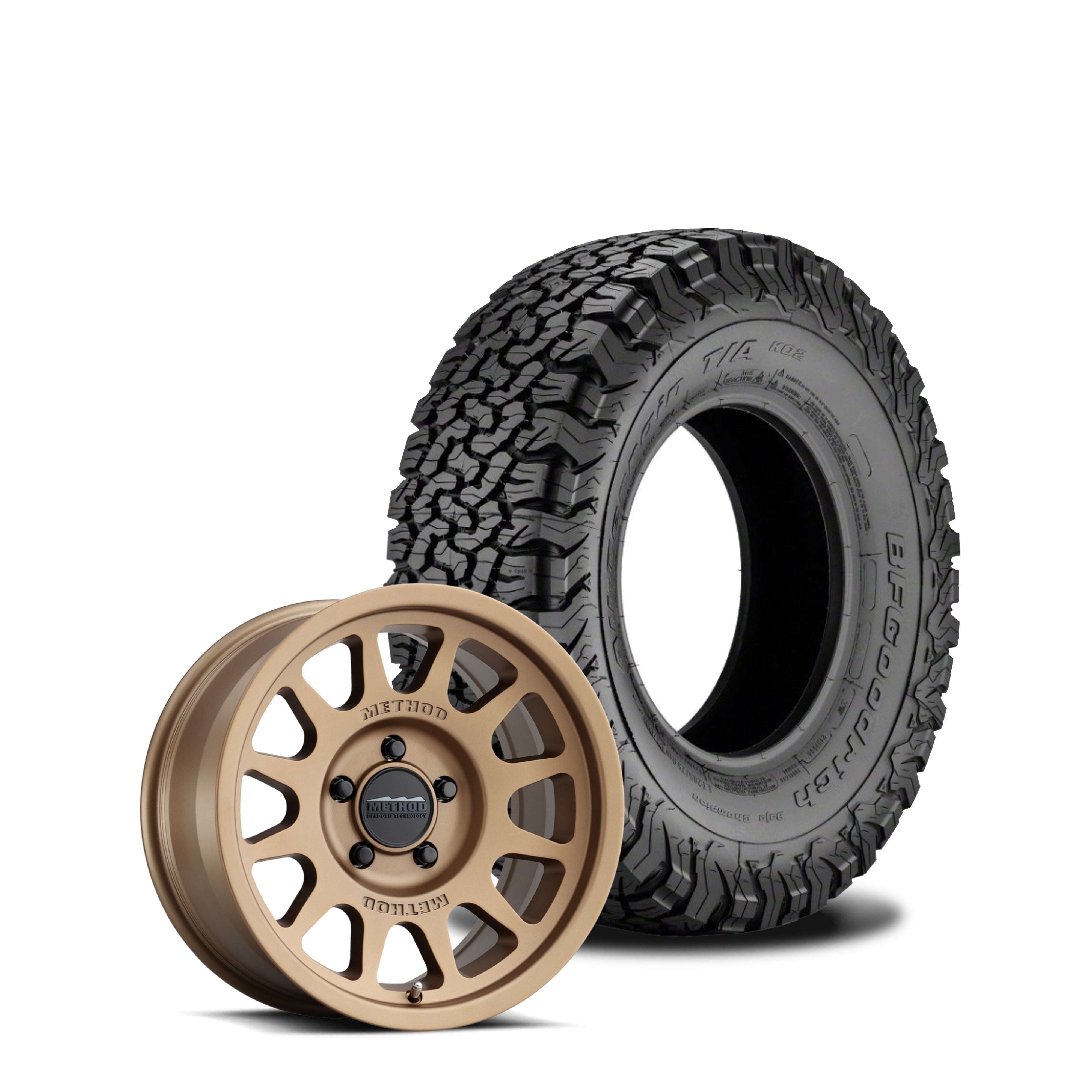 Method 703 17x8.5 Bronze 5x5 | BFG 37x12.5 All Terrain KO2 | Mounted & Balanced
