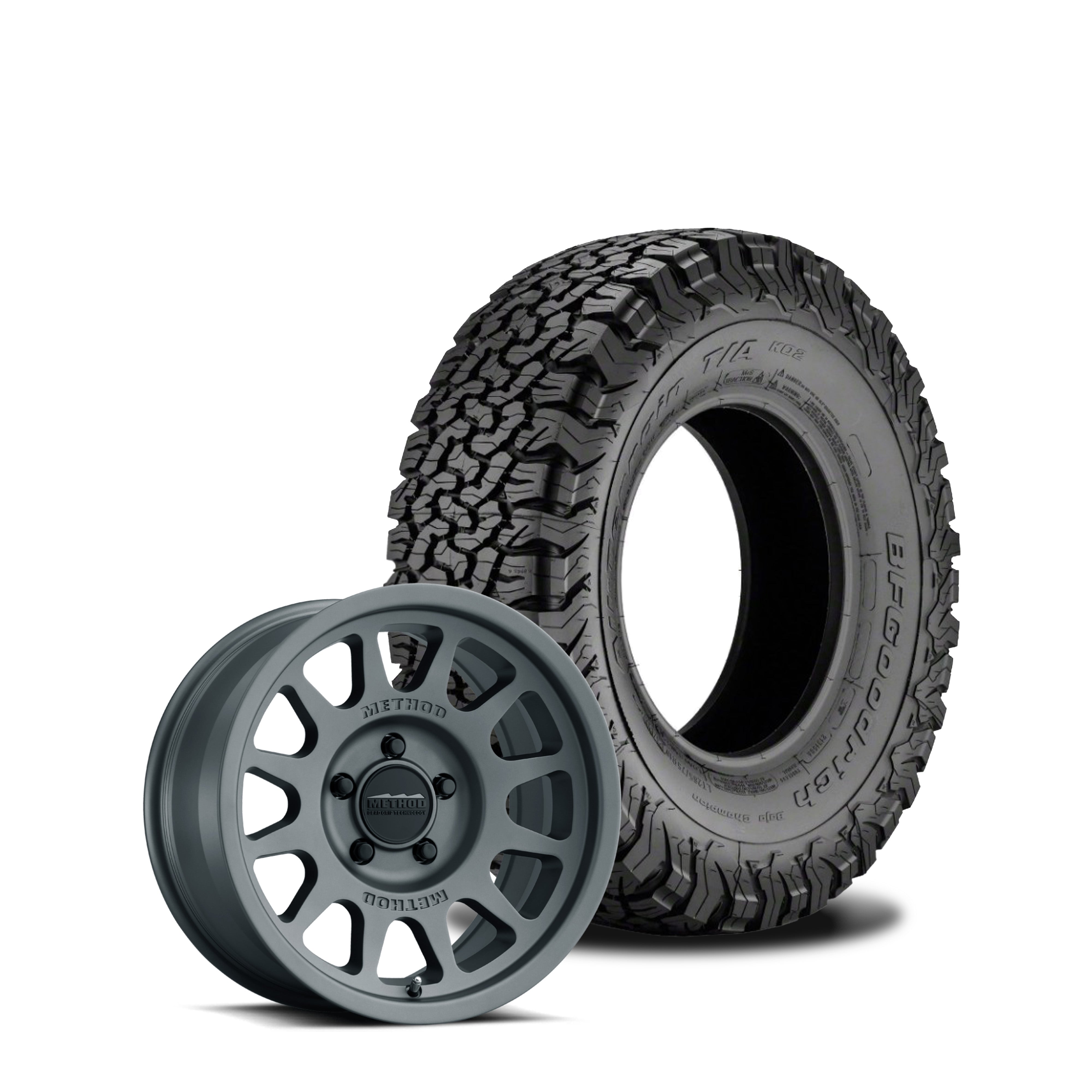 Method 703 17x8.5 Matte Black 5x5 | BFG 37x12.5 All Terrain KO2 | Mounted & Balanced