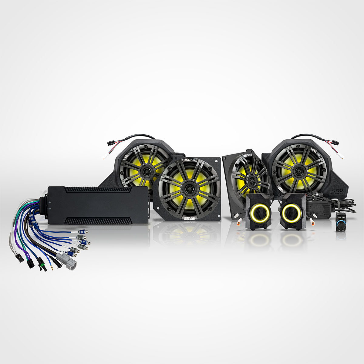 2024-2026 Polaris Xpedition ADV & XP, 1800w 7-Speaker Phase-5 K-Spec Plug-&-Play Audio Kit For Ride Command