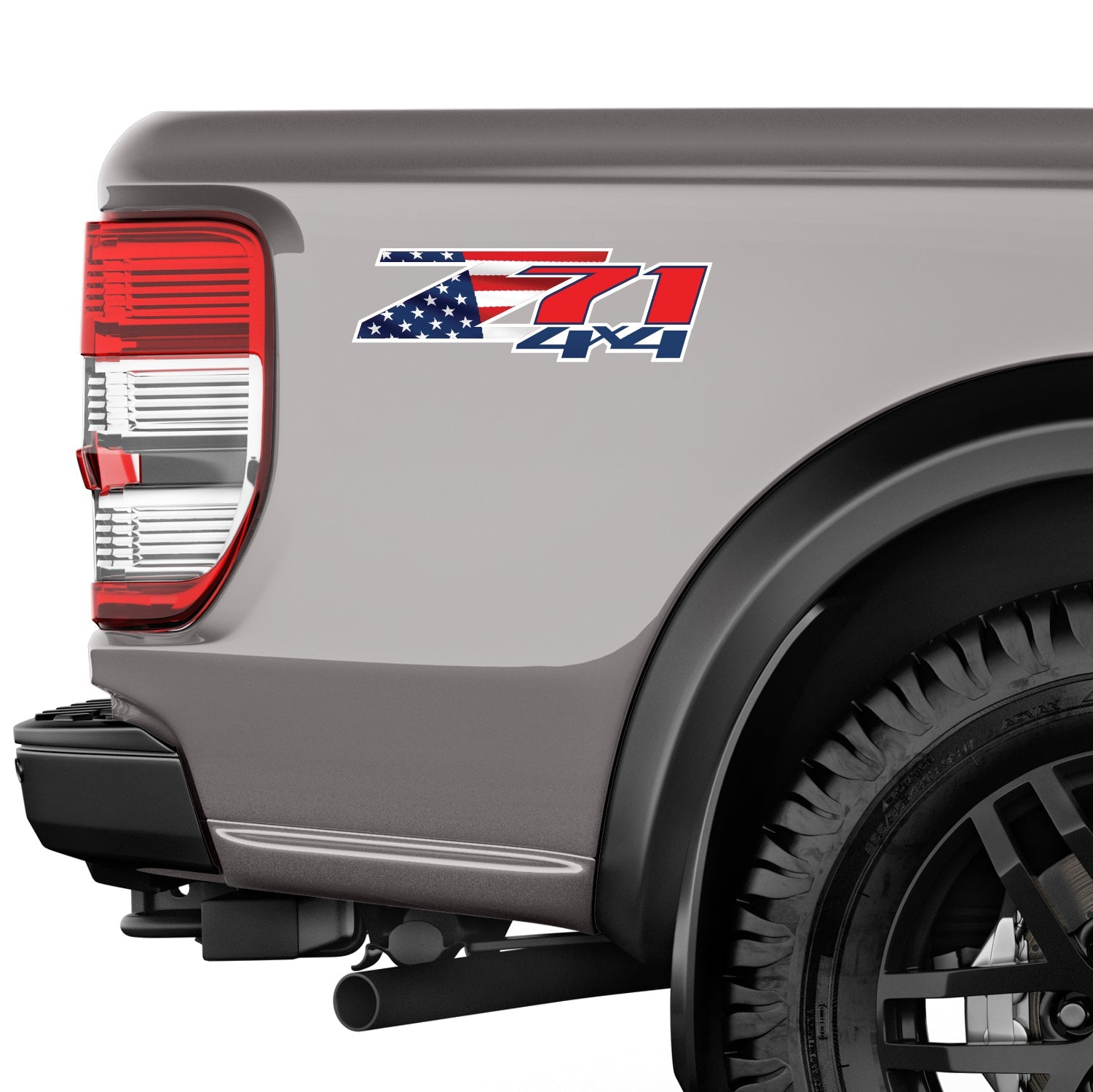 Z71 4x4 Decals USA Flag Stickers Chevy Silverado - F - 1500 2500 HD Stickers
