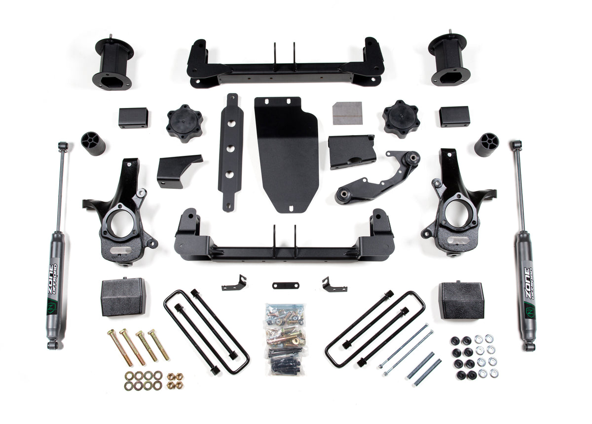 14-18 Silverado/Sierra 1500 4WD 6.5 Inch Cast Steel Arms With Nitro Shocks Zone Offroad