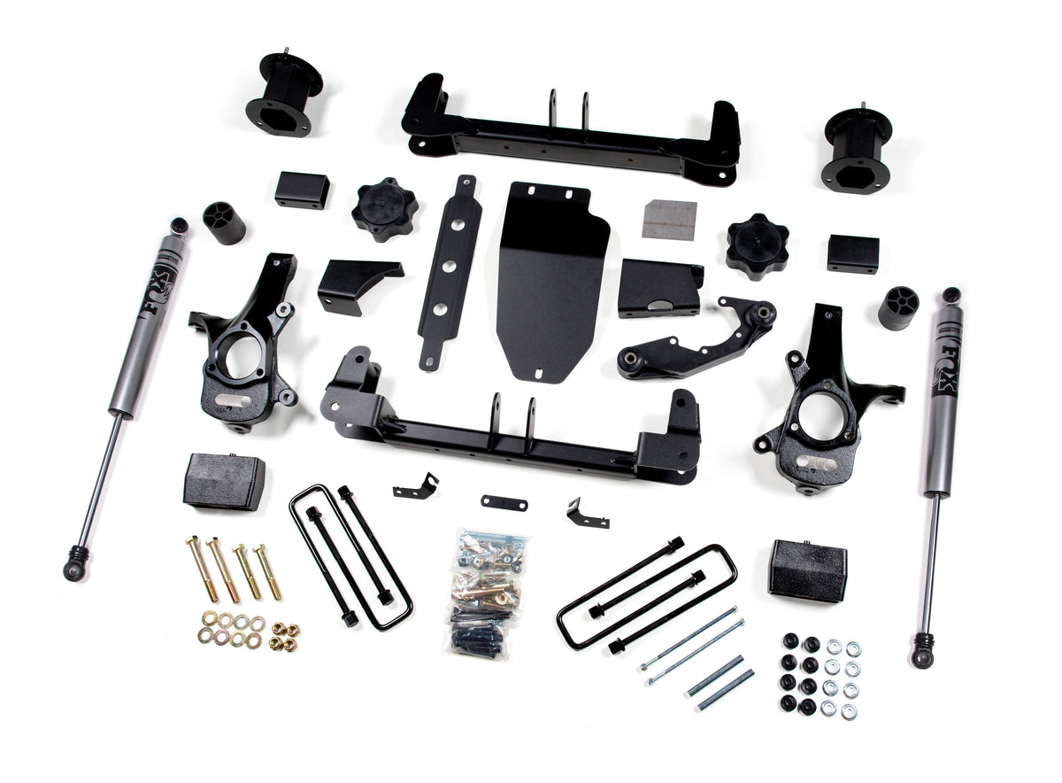 14-18 Silverado/Sierra 1500 4WD 4.5 Inch Alum/Stamped Arms Fox Adventure Shocks Zone Offroad