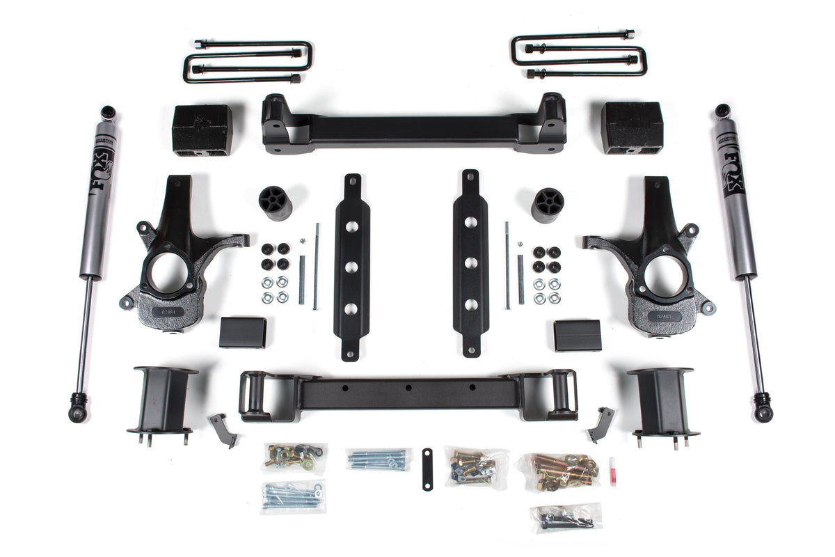 14-18 Silverado/Sierra 1500 2WD 6.5 Inch Cast Steel Arms Fox Adventure Shocks Zone Offroad