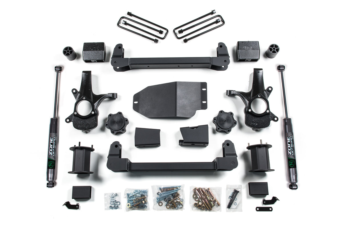 07-13 Chevrolet Silverado/GMC Sierra 1500 6.5 Inch Lift Kit Front Shock: Strut Spacer, Rear Shock: Fox Adventure Series Zone Offroad