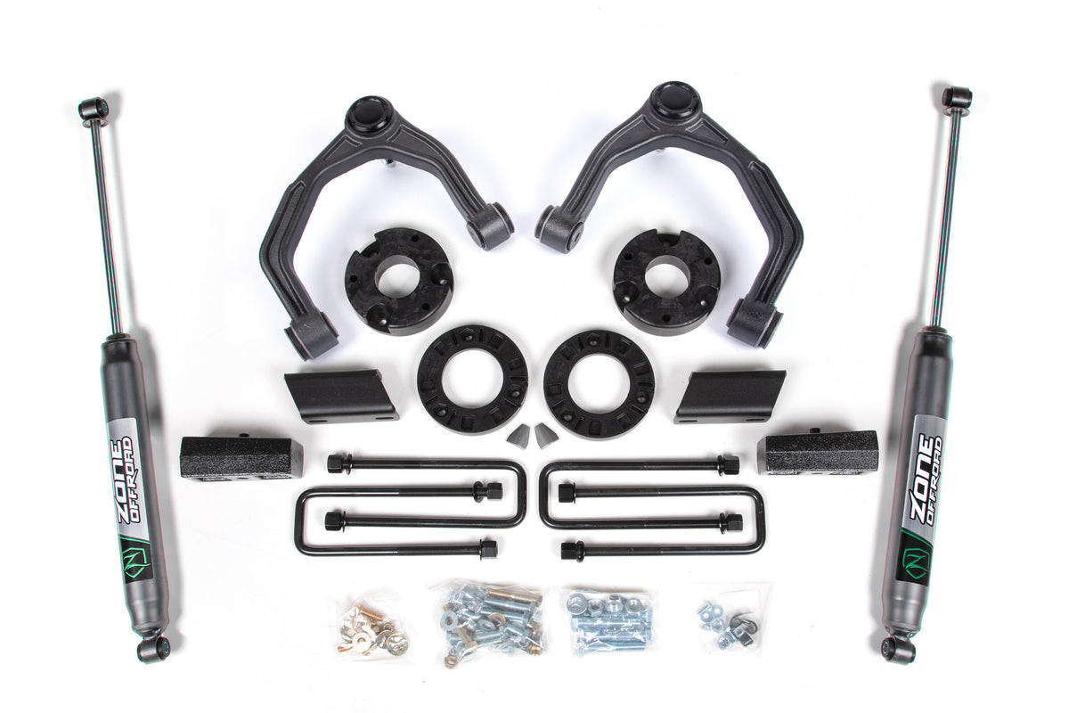 19-23 Silverado/Sierra 1500 3.5 Inch Adventure Series Lift Kit With Nitro Shocks Zone Offroad