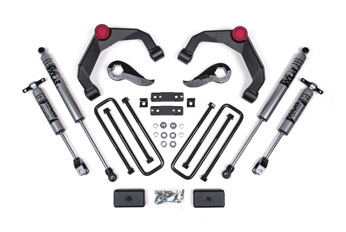 20-24 Silverado/Sierra 2500/3500 HD 3 Inch Adventure Series OE Key 84634344 Without Overloads Fox Adventure Shocks Zone Offroad