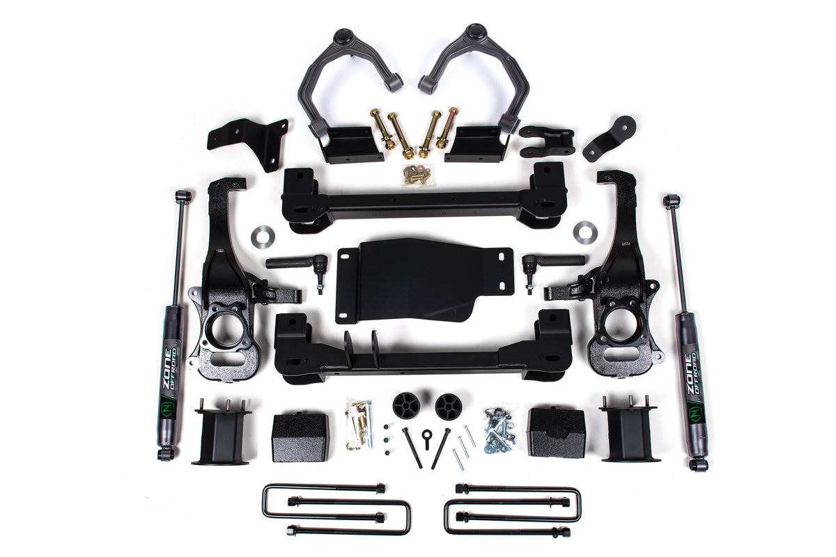 19-24 Silverado/Sierra 1500 4WD 6 Inch Lift Kit With Nitro Shocks Zone Offroad