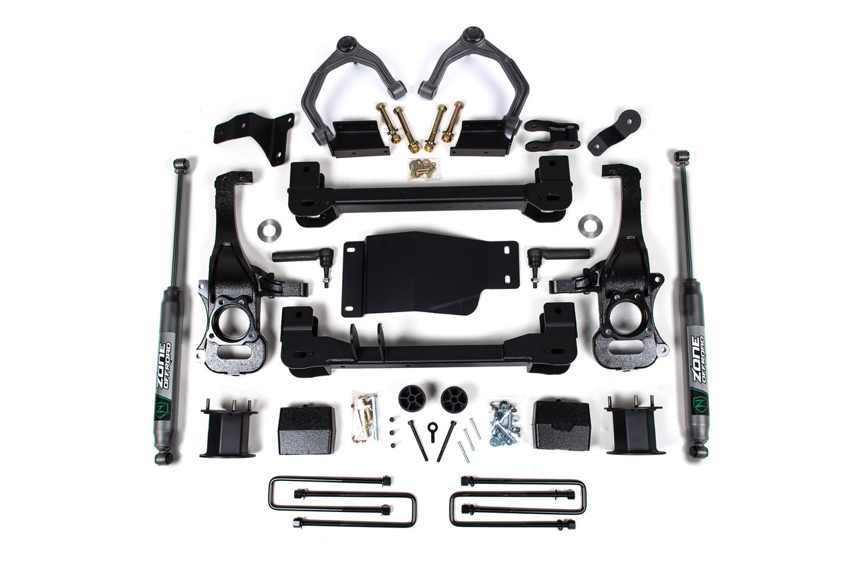 19-24 Chevy/GM Trail Boss / AT4 1500 4WD 4 Inch Lift Kit With Nitro Shocs Zone Offroad