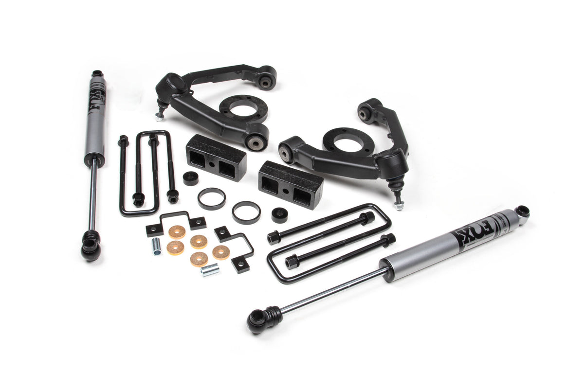23-26 GM Colorado Trail Boss/GMC AT4 3 Inch Adventure Series Lift Kit, 2.5 Inch Rear Lift, Block - Fox Adv Series Shocks Zone Offroad