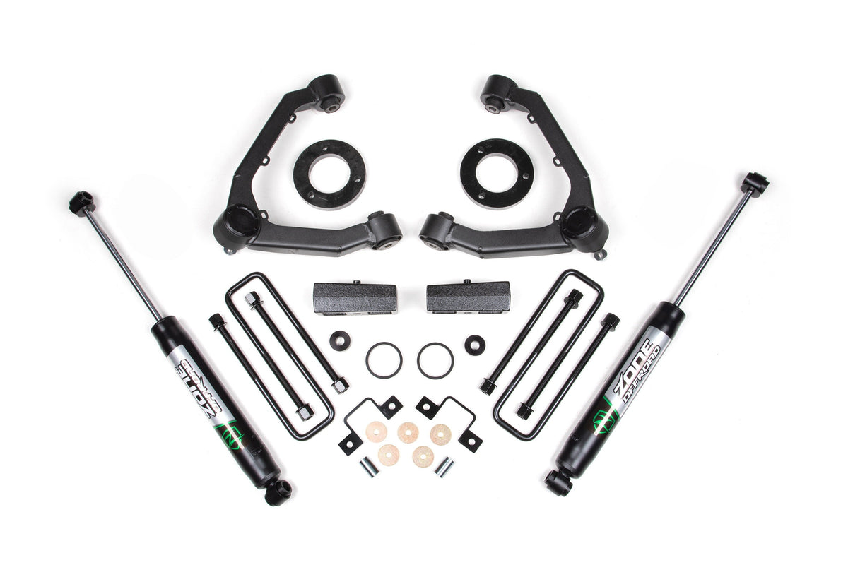 23-26 GM Colorado Trail Boss/GMC AT4 3 Inch Adventure Series Lift Kit, 2.5 Inch Rear Lift, Block - Nitro Shocks Zone Offroad