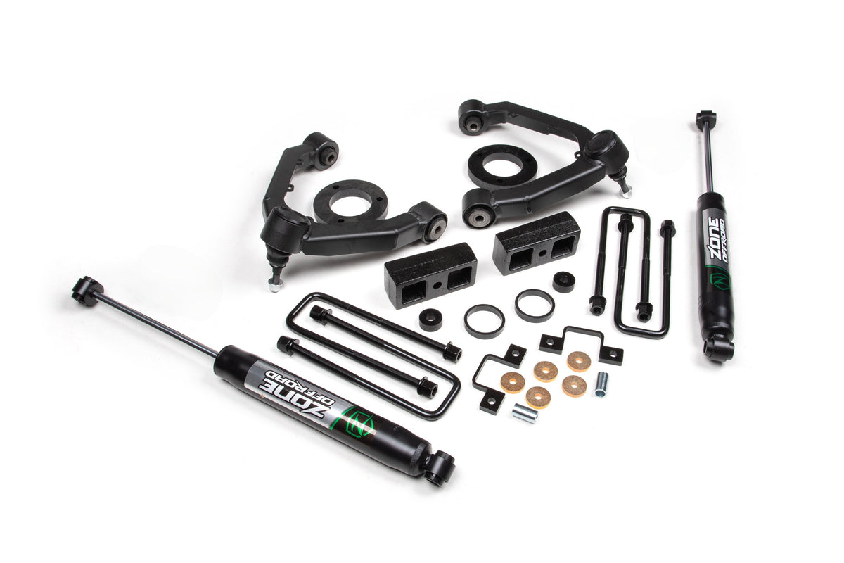 23-26 GM Colorado Trail Boss/GMC AT4 3 Inch Adventure Series Lift Kit, 2.5 Inch Rear Lift, Block - Nitro Shocks Zone Offroad