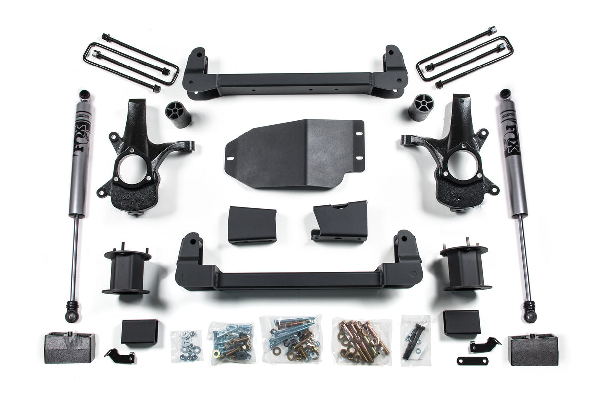 07-13 Chevrolet Silverado 1500 - GMC Sierra 1500 2WD 4.5 Inch Suspension Lift Kit, 3 Inch Rear Lift, Fox 2.0 Adventure Series Shocks Zone Offroad