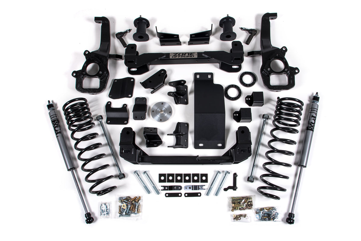 19-23 RAM 1500 4WD 4 Inch Front 3 Inch Rear Lift Kit With OE 22in Wheels Fox Shocks Zone Offroad