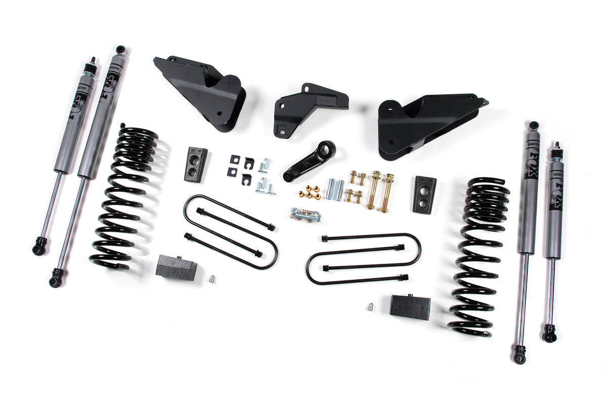 13-18 RAM 3500 4 Inch Lift Kit Gas 2 Inch Rear Block Fox Shocks Zone Offroad