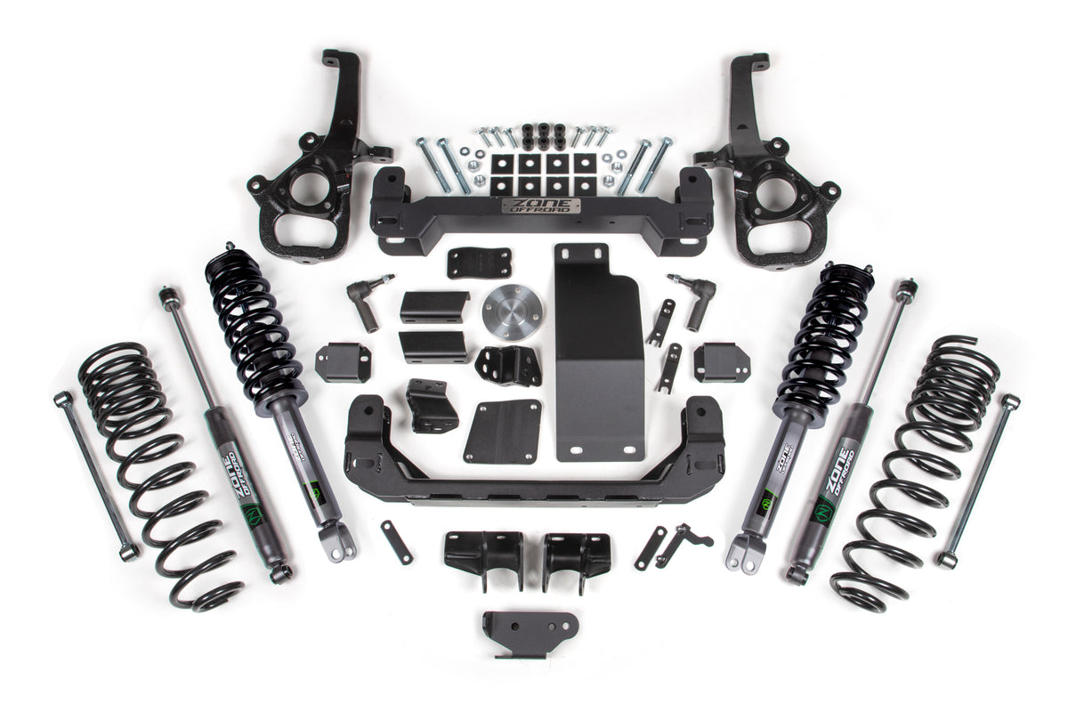 6 Inch Lift Kit for 2025 Ram 1500 4WD 6 Inch Front 5 Inch Rear Suspension Lift System Standard Bore Fox Adv Rear Shocks Zone Offroad