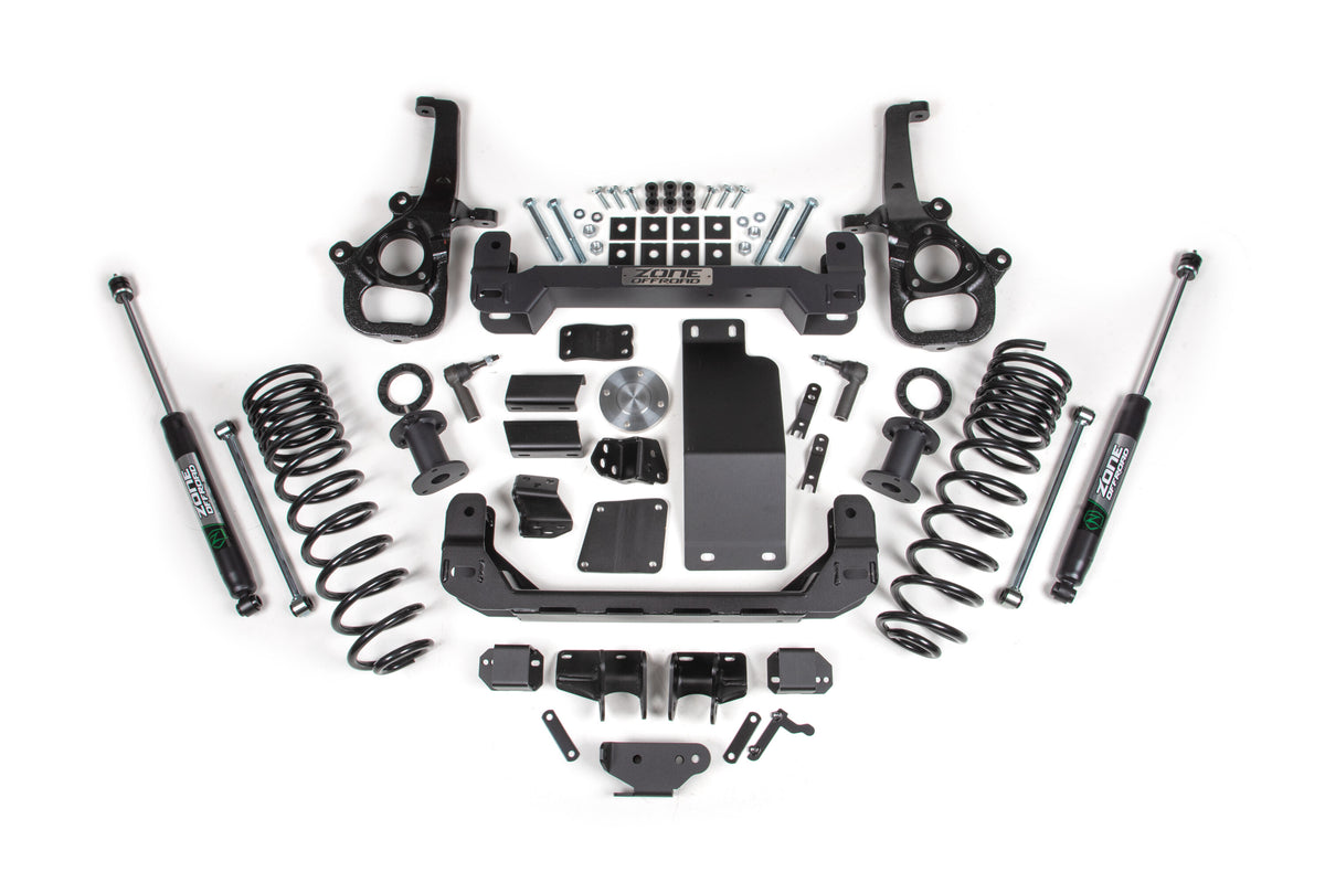 6 Inch Lift Kit for 2025 Ram 1500 4WD 6 Inch Front 5 Inch Rear Suspension Lift System Standard Bore Nitro Rear Shocks Zone Offroad