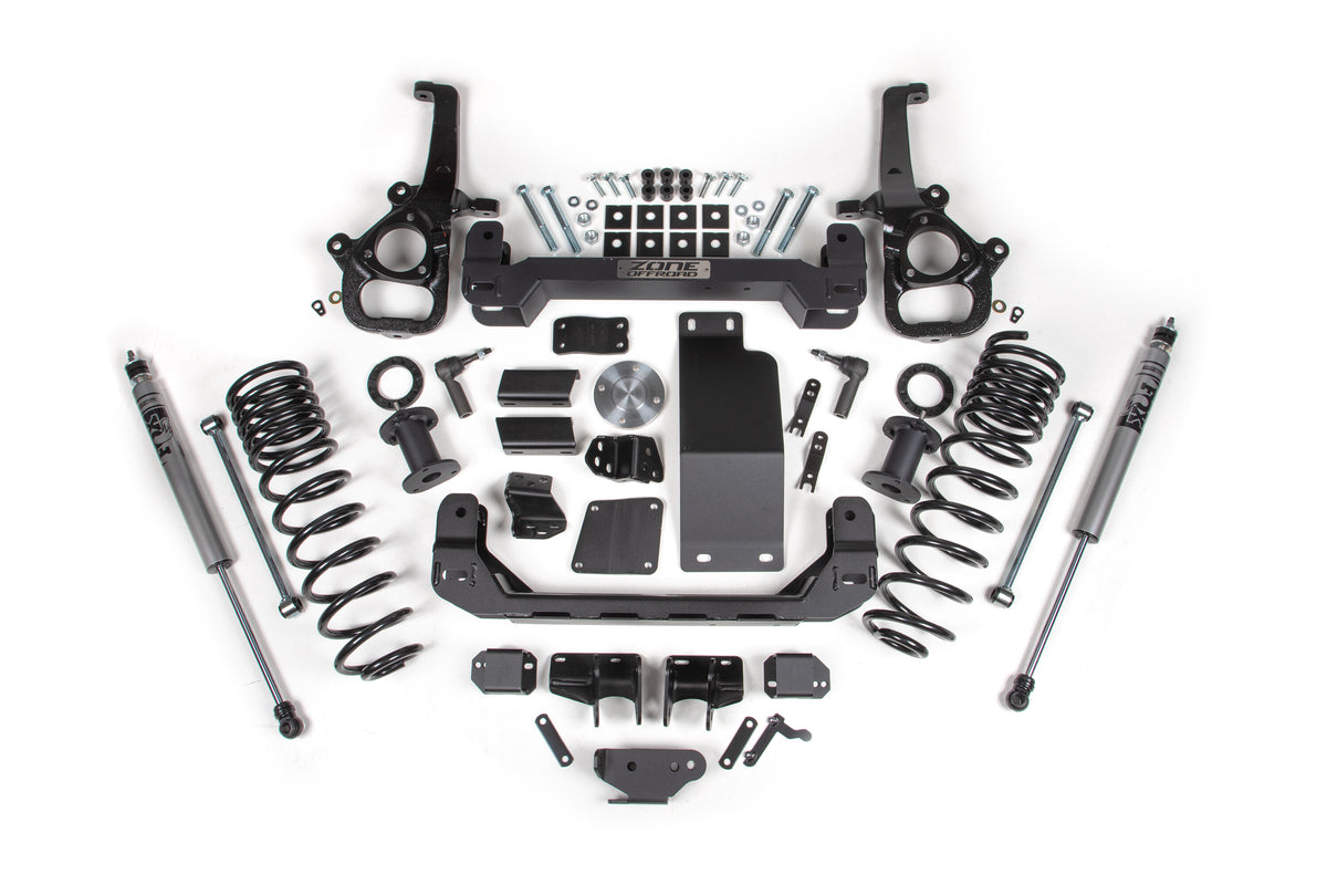 6 Inch Lift Kit for 2025 Ram 1500 4WD 6 Inch Front 5 Inch Rear Suspension Lift System Large Bore Fox Adv Rear Shocks Zone Offroad