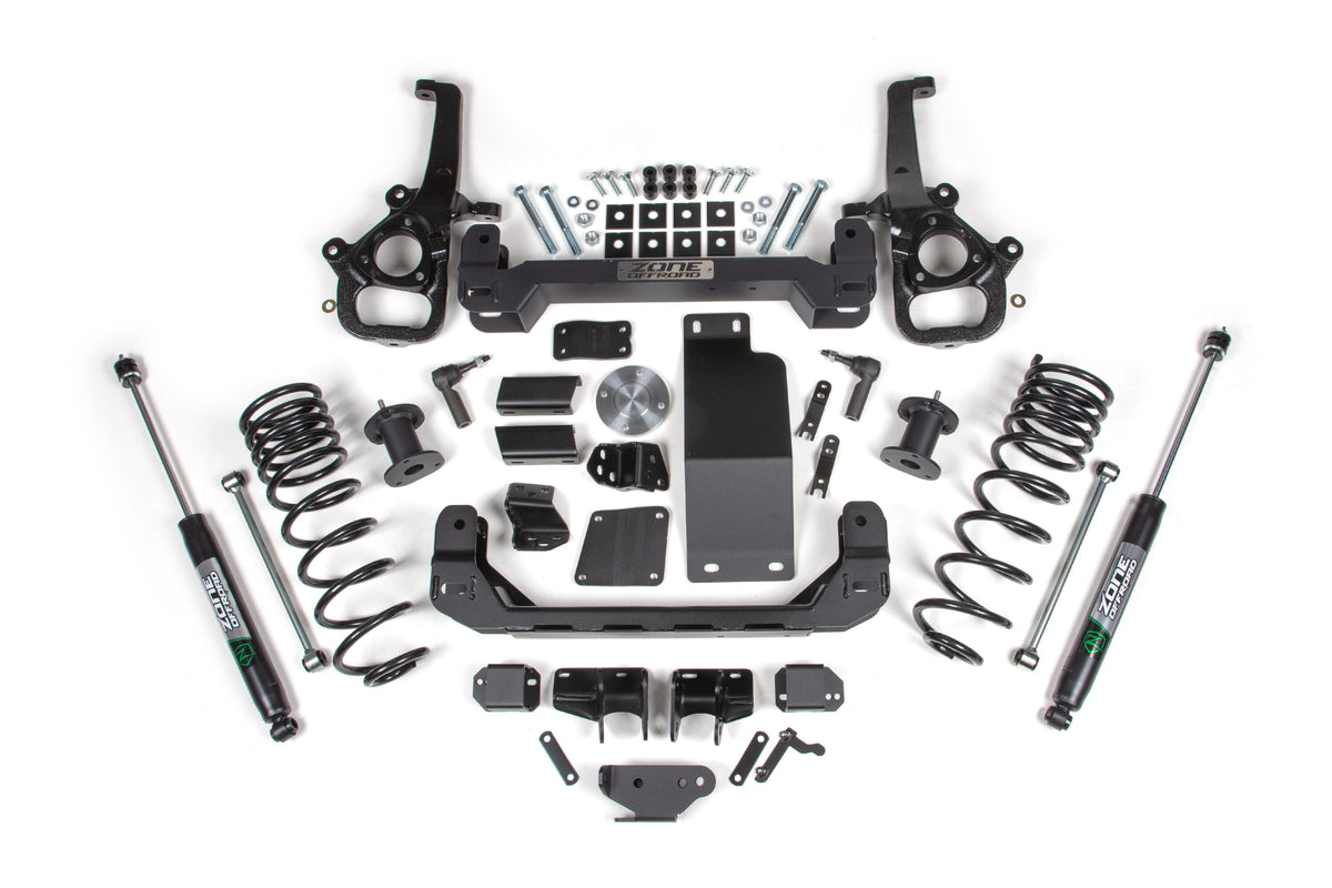 4 Inch Lift Kit for 2025 Ram 1500 4WD 4 Inch Front 3 Inch Rear Suspension Lift System Standard Bore Nitro Rear Shocks Zone Offroad