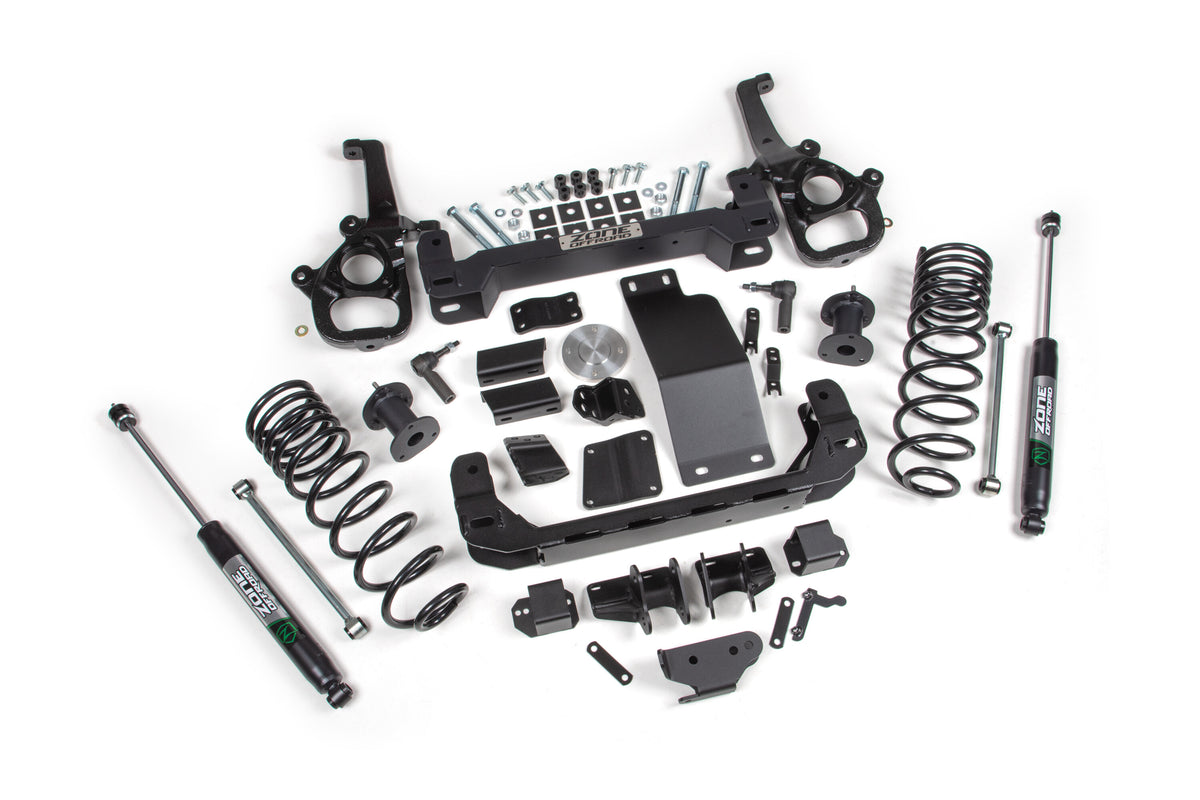 4 Inch Lift Kit for 2025 Ram 1500 4WD 4 Inch Front 3 Inch Rear Suspension Lift System Standard Bore Nitro Rear Shocks Zone Offroad