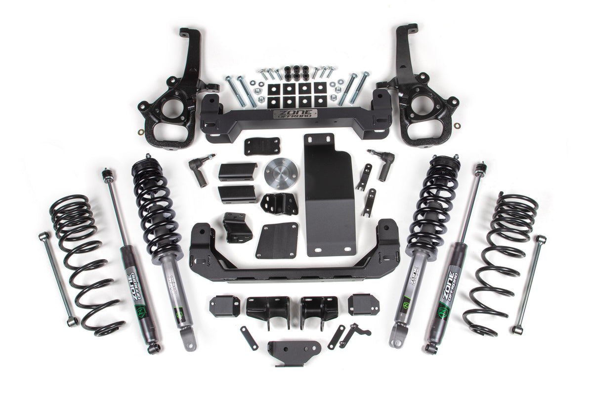 4 Inch Lift Kit for 2025 Ram 1500 4WD 4 Inch Front 3 Inch Rear Suspension Lift System Large Bore Fox Adv Rear Shocks Zone Offroad