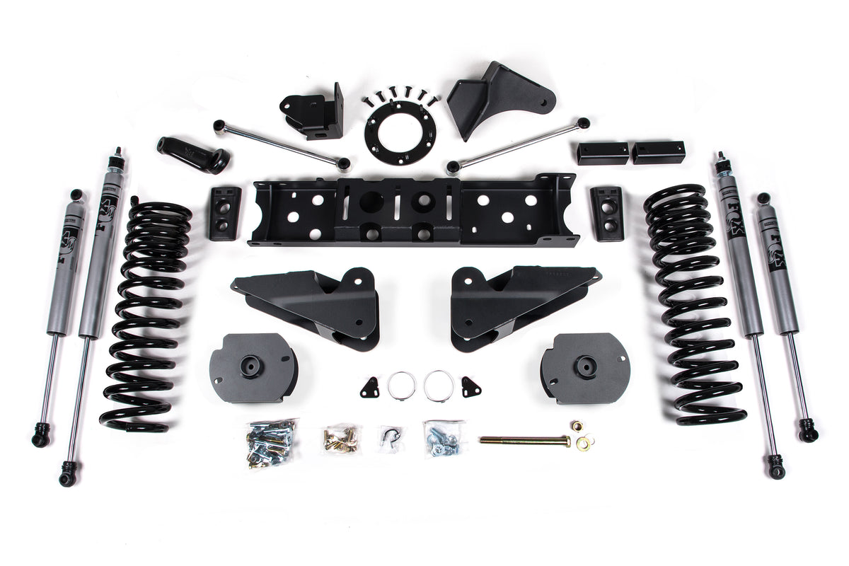 25-26 Ram 2500 4WD (Diesel) 4 Inch Radius Arm Suspension Lift Kit, 2.5 Inch Rear Lift, Spacer - Fox 2.0 Adventure Series Shocks Zone Offroad