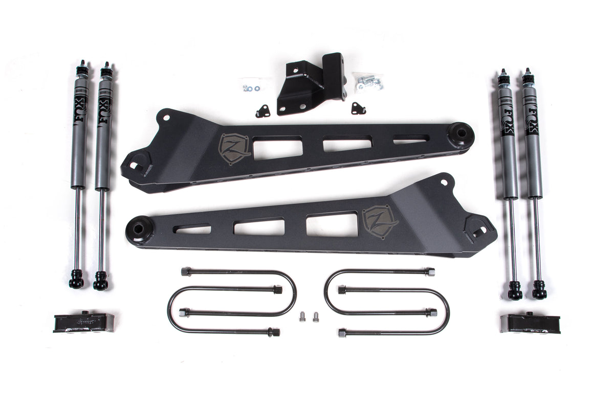 25-26 Ram 3500 4WD (Diesel) 3 Inch Radius Arm Suspension Lift Kit, 2 Inch Rear Lift, Block - W/ Overload - Nitro Shocks Zone Offroad