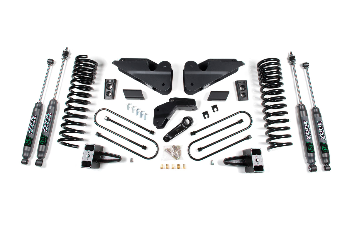 25-26 Ram 3500 (Diesel) 4 Inch Radius Arm Drop Suspension Lift Kit, 2 Inch Rear Lift, Block W/ Overload - Nitro Shocks Zone Offroad