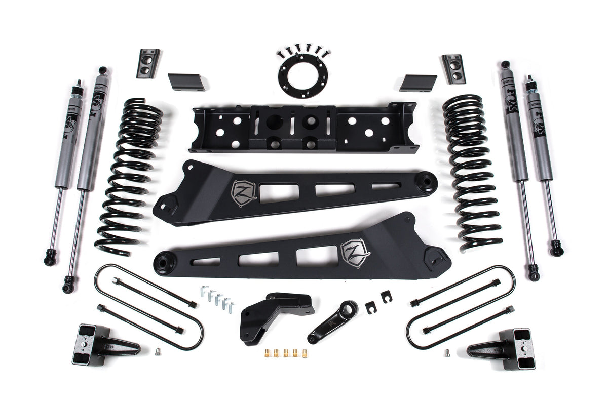 25-26 Ram 3500 (Gas) 4 Inch Radius Arm Suspension Lift Kit, 2 Inch Rear Lift, Block W/O Overload - Fox 2.0 Adventure Series Shocks Zone Offroad