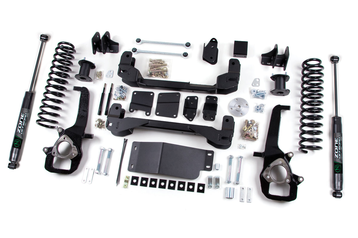 2012 Dodge 1500 6 Inch Front 3 Inch Rear Strut Spacer Lift Kit With Nitro Shocks Zone Offroad