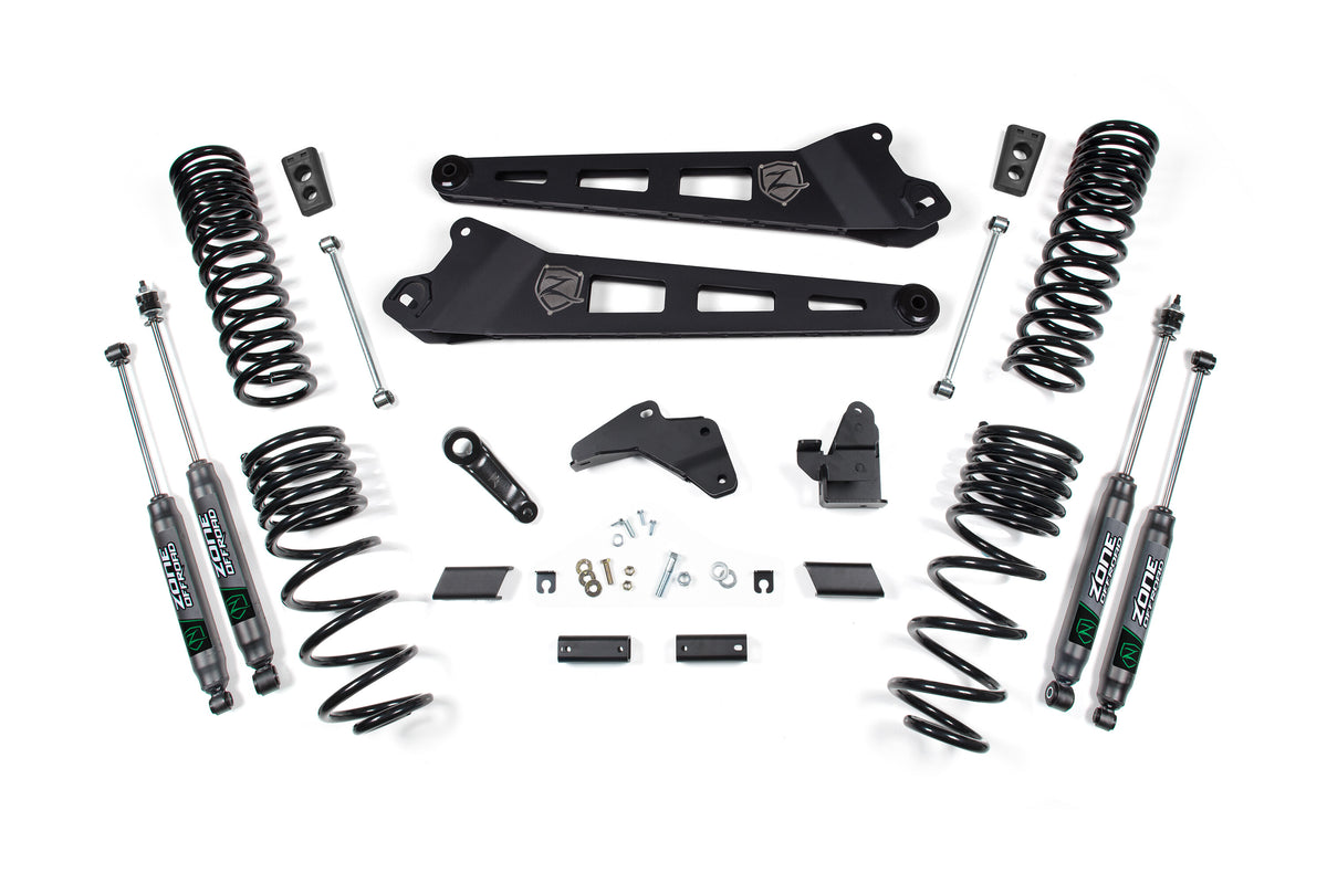 14-18 RAM 2500 6.5 Inch Replacement Radius Arm Lift Kit Diesel Fox Adventure Shocks Zone Offroad