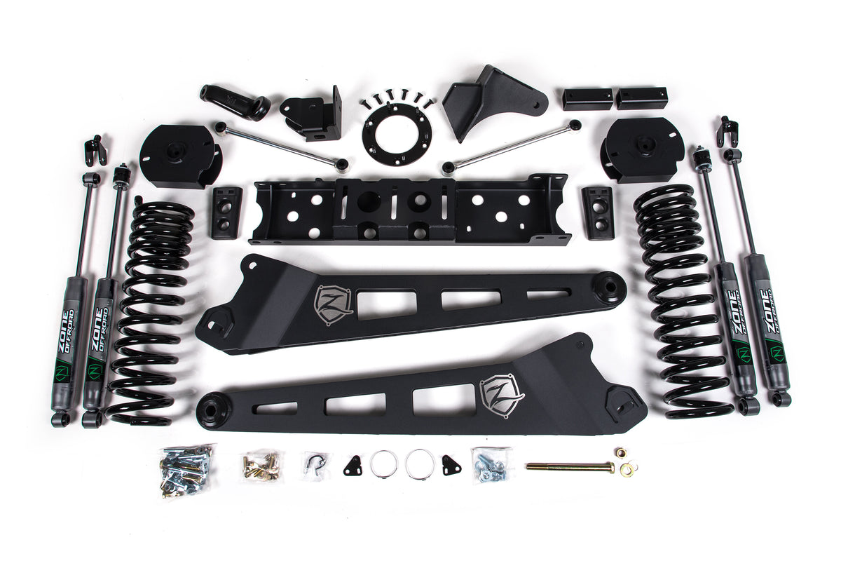 19-24 RAM 2500 4 Inch Radius Arm Gas Nitro Shocks Zone Offroad