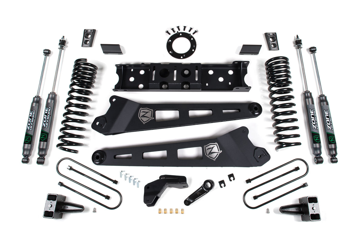 19-24 RAM 3500 4.5 Inch Radius Arm 3 Inch Rear Block Without Overload Diesel 6-Bolt T-Case Nitro Shocks Zone Offroad