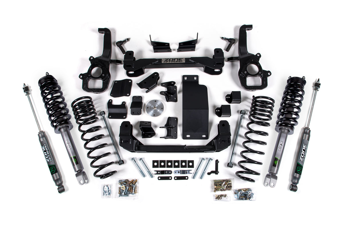 19-24 Ram 1500 4WD 6 Inch Suspension Lift Kit (Large Bore), 5 Inch Rear Lift, Coil Spring - Nitro Loaded Struts, Nitro Shocks Zone Offroad