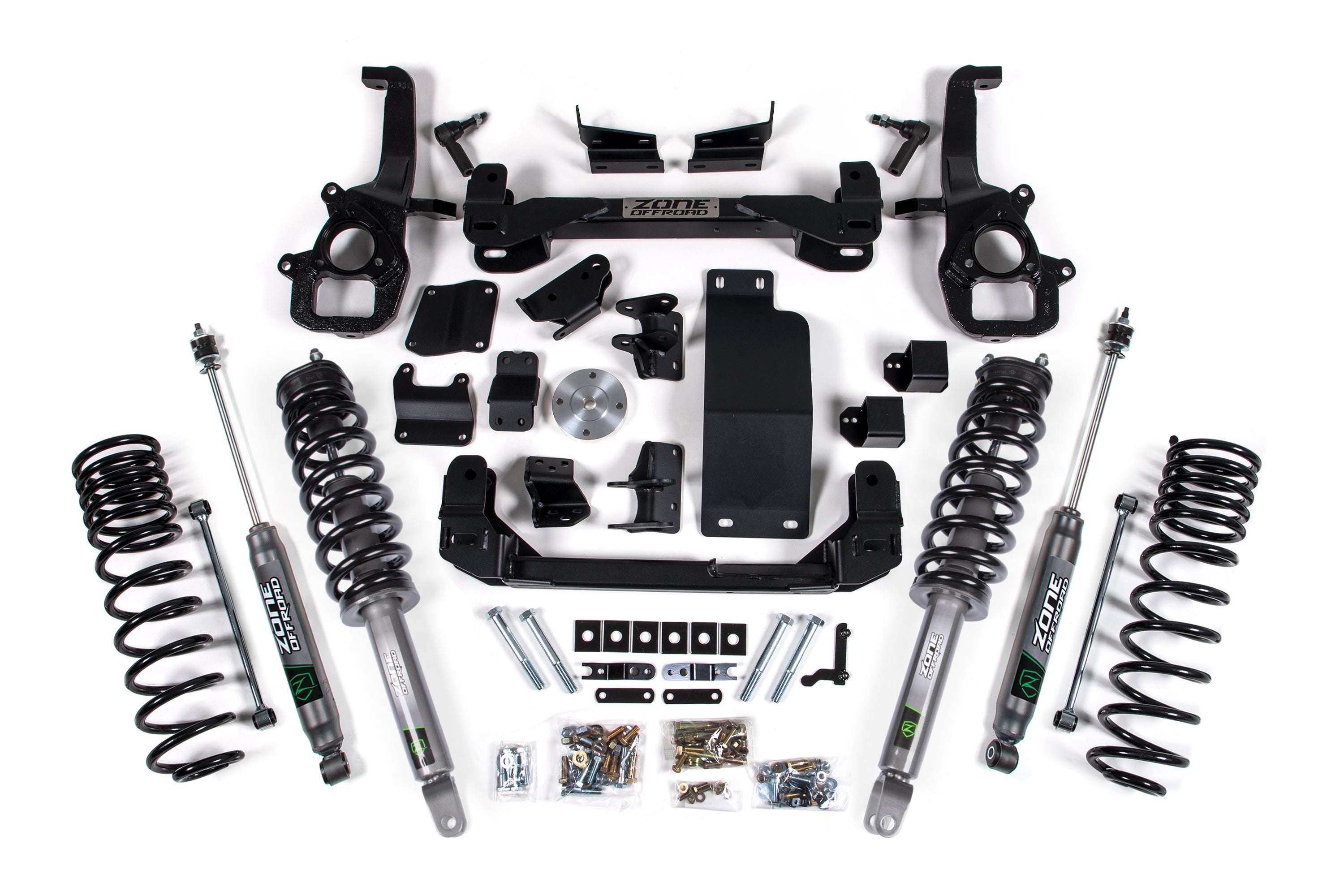 19-24 Ram 1500 4WD 4 Inch Suspension Lift Kit (Standard Bore), 3 Inch Rear Lift, Coil Spring - Nitro Loaded Struts, Nitro Shocks Zone Offroad