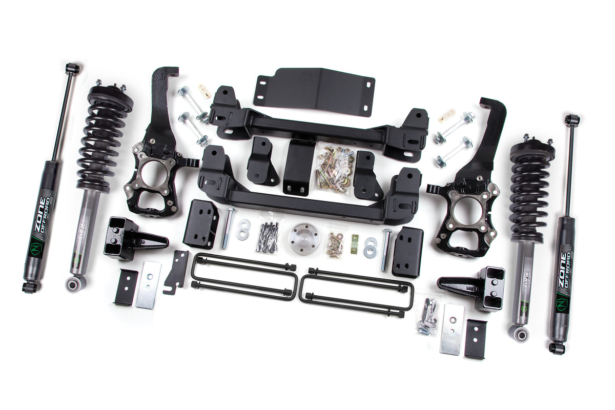 09-13 Ford F-150 4WD 6 Inch Suspension Lift Kit, 5 Inch Rear Lift, Block - Nitro Loaded Struts, Nitro Shocks Zone Offroad