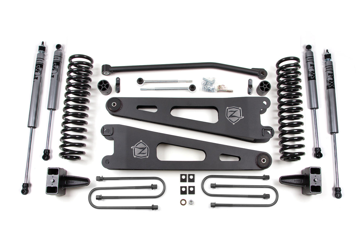 05-07 Ford F-250/F-350 Super Duty 4 Inch Radius Arm Lift Kit Gas Fox Shocks Zone Offroad