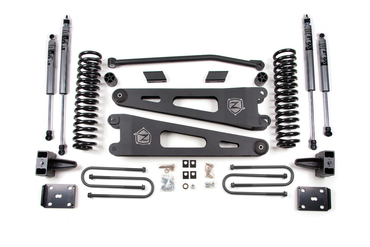 11-12 Ford F-250/F-350 Super Duty 4 Inch Radius Arm Lift Kit Diesel Fox Shocks Zone Offroad
