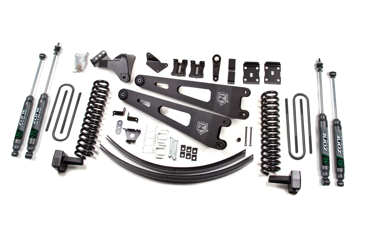 11-14 Ford F-250/F-350 Super Duty 6 Inch Lift Kit Gas Without Overload Fox Shocks Zone Offroad